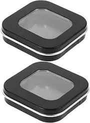 Healeved Travel Makeup Organizer 2pcs Magnetic Empty Eyeshadow Boxes Powder Case