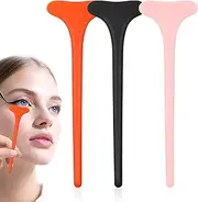 BOHUIZ 3 Pcs Mascara Shield, Silicone Mascara Guard For Eyelashes Reusable Eyeliner Stencils Eyeliner Tool Eyeshadow Applicator Guide Tool for Beginners, Mascaras Protector Tool for Women