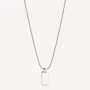 Insignia Men’s Silver Dog Tag Necklace