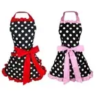 chiwanji 2Pcs Chic Cotton Women Housewife Kitchen Apron Bowknot Restaurant