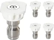 Multiple Degrees Nozzle - Washer Spray Nozzle | Quick Connector Pressure Washer | Wear Resistant Spray Tips Kit for Garden Yard Driveways and Patios | Power Washer Easy Installation