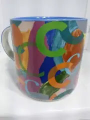 LOTTIE C INITIAL C COFFEE MUG. MONOGRAM C MUG. Stoneware Anthropologie Mug. B282