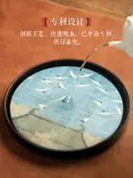 原創速乾吸水茶盤 泡茶臺陶瓷壺承家用小型圓形功夫茶具茶海托盤中式茶具 泡茶用品