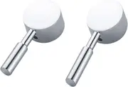 Taps Handle Levers Zinc Alloy Kitchen Tap Handle Levers Bathrooms Mixer Tap Handle Lever Replacements For Bathroom Kitchen(2pcs, Silver)