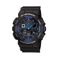 在飛比找PChome24h購物優惠-【CASIO 卡西歐】G-SHOCK 重型機械感錶款 黑X藍