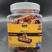 5 Pack VIEGA ProPress #77460 Tee 3/4" Copper Plumbing Push To Connect