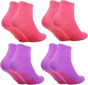 [Azonelife] 2 Pairs Non-Slip House Socks, Yoga Socks for Men and Women, Pilates Non-Slip Socks, Sports Socks Cotton with Non-Slip Nubs, Stopper Socks for Trampoline, Fitness, Home, Hospital