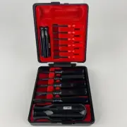 NEW Kaicut Mini Screwdriver 11pc Set Black Hard Case Handle Covers Made in Japan
