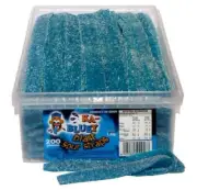 200 x KA-BLUEY BLUE BLAST SOUR STRAPS BLUE BULK LOLLIES NOVELTY CANDY AUS STOCK