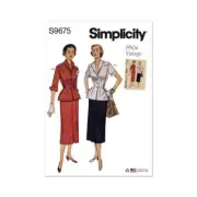 Simplicity Sewing Pattern R11648 Dress PENCIL Skirt Jacket Misses 16-24 vintage