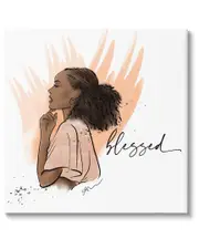 Blessed Woman Portrait Canvas Wall Art by Alison Petrie