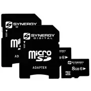 Synergy Digital 8GB, MicroSDHC Memory Cards - Class 10, 20MB/s - Pack of 2