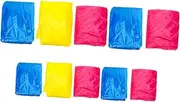 [Parliky] Rain Ponchos for Adults 10 Pack Disposable Rain Coats Drawstring Hat Lightweight Compact Random Color