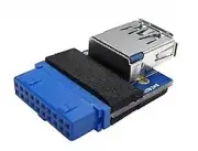 Internal Usb3.0 (Type A Male) To Single 19-Pin Usb3.0 Mainboard Connector Bc-...