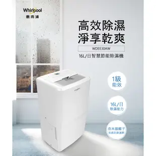 Whirlpool惠而浦 WDEE30AW 清新除濕機 16L