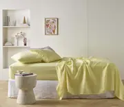 Butter French Linen Sheet Set