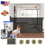 Versatile Retractable Baby Gate - Safety Mesh Barrier for Indoor & Outdoor Use