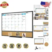 Multi-Functional 2-in-1 Whiteboard Calendar & Corkboard - Organize With Style