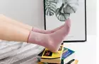 3 pairs breathable heart Korean style fashion Crew Socks