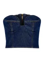Magda Butrym Denim Top - Navy - 14 14