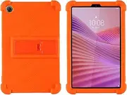 [LANHOMEX] Case for Lenovo Tab One(TB305FU) 8.7 inch, Soft Silicone, Shock-Resistant, Adjustable Bracket,Cover for Lenovo Tab K9 case.(Orange)