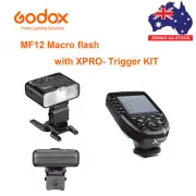 AU Godox MF12 Macro Flash Mini Speedlite, TTL Flash+ with XPRO-C/S/N/O/F KIT