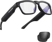 [OhO sunshine] OhO Smart Glasses,MP3 Bluetooth Sunglasses with Open Ear Speaker Headphone, Indoor&Outdoor Sports,Polarized UV Protection,For Men Women, 128gb-black-transitional & Blue Light, 128GB
