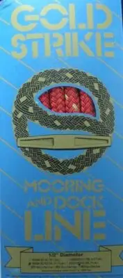 Wellngton Double Braid Nylon Mooring Rope Dock Line 1/2" x 25 ft RedGold