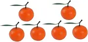 BESPORTBLE 6pcs Simulation Oranges Decor Fake Fruits Leaves for Fruit Baskets Table Centerpieces