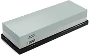 Barbuly Whetstone, 2-in-1 Sharpening Stone 400/1000 Grit Waterstones, Knife Sharpener Rubber Stone Holder Included