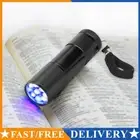9 LED Mini Aluminum UV Ultra Violet Flashlight Blacklight Torch Light Lamp AU