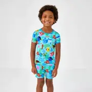 Little Sleepies Disney Finding Nemo Nemo’s Reef SS Shorts PJ Set Size 9/10