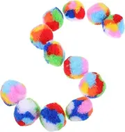 HANABASS 20pcs Rainbow Cat Balls Interactive Pet for Cats Kittens Engaging Design to Satisfy Curiosity and Promote for Indoor Fun
