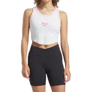 Reebok X Barbie Tank Top Chalk Women's Ribbed Sleeveless Activewear Shirt