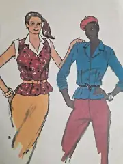 Shirt 5 7 9 Jr Butterick 6973 Sewing Pattern Classic UC VTG Loose Fit Button Up