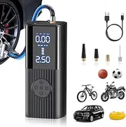 Tyre Inflator Portable Air Compressor - 20000mAh & 180psi Air Pump for Car Tires With Accurate Pressure LCD Display, 4X Fast Inflation for Motorcycle and More