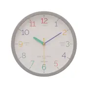 One Six Eight London LEARN The Time Grey 30cm Silent Wall Clock