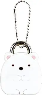 [T's factory] Tees Factory SG-5541523SI Sumikko Gurashi Mascot Padlock Keychain, Polar Bear, H 1.2 x W 1.0 x D 0.4 inches (3.1 x 2.5 x 1 cm)