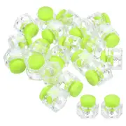 Cord Locks, 20 Pack Hexagonal Spring Toggle Stopper, Clear Bright Green