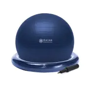 Balance Ball & Base Kit, 65cm Yoga Ball Chair, Exercise Ball with Inflatable ...