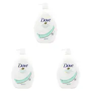 3x Dove 1000ml Body Wash Moisturising Liquid Shower Bath Soap For Sensitive Skin