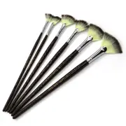 2 Sets Fan shaped Nylon Hair Gouache Watercolor Paint Brush Set for School Painting Drawing Painting Brush Art Supplies