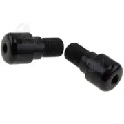 Black Handle Bar End CNC Plain For Yamaha YZF R1 R3 R6 FZ VMX Cap Weight Slider