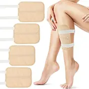 Txkrhwa 4Pcs Elbow Oil Pack Set Washable Reusable Leg Essential Oil Wrap Mess-Free Oil Pack Wrap with Adjustable Elastic Straps Soft Bamboo Flannel Oil Pack Leak-Proof for Elbow Leg Arm
