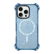 iPhone 16 Pro Bounce Case MagSafe Compatible Girly Gold Dots by Nature Magick - Shimmery Gold Glitter Polka Dot + Clear