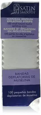 Satin Smooth Small Muslin Epilating Strips, 100 Count