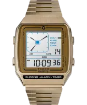 Q Timex Reissue Digital LCA 32.5mm Stainless Steel Bracelet Watch TW2U72500