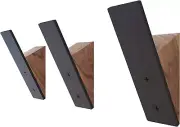 "Black Walnut Wood Coat Hook Rack Set"