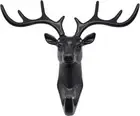 Stylish Deer Head Wall Hook - Self-Adhesive Key & Coat Holder (Black)