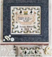 SUSAN HILLIAR, 1852 by Kathy Barrick - Cross Stitch CHART